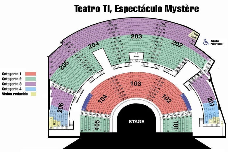 Treasure Island Theatre Seating Chart