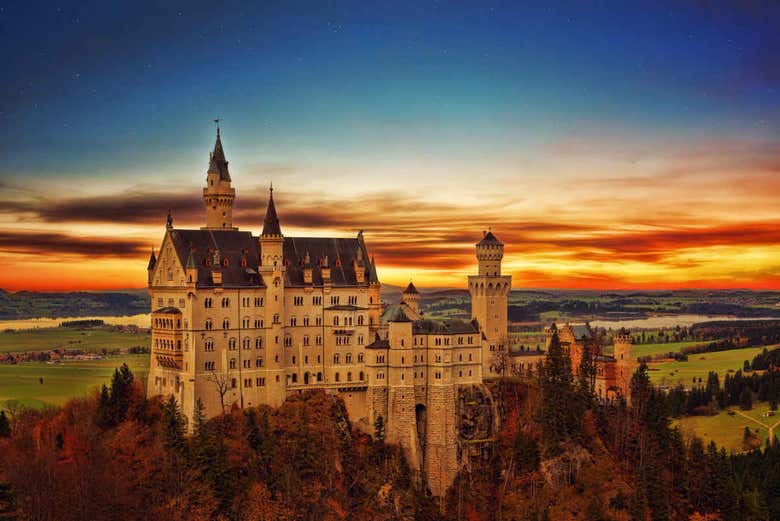 Castillo de Neuschwanstein y Palacio de Linderhof desde Múnich