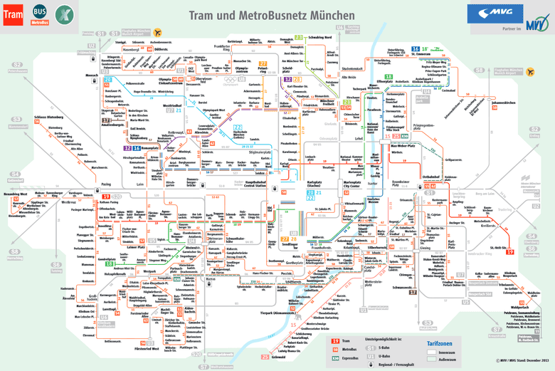 Munich Trams Lines Timetables And Prices For Munich Tramway