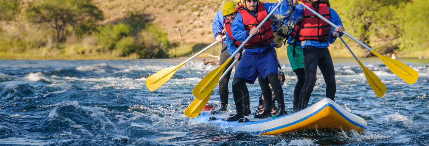 Stand up rafting en el río Limay