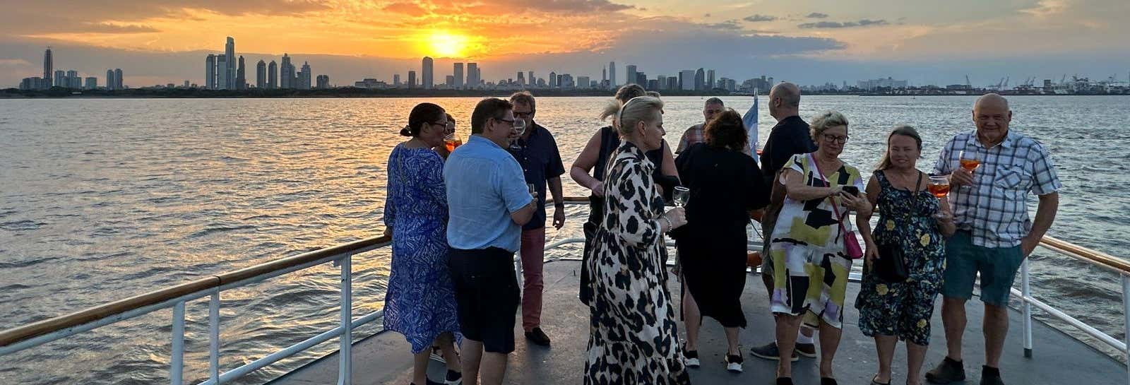 Sunset Boat Tour Along The River Plate Buenos Aires