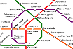 Mappa della metro di Vienna