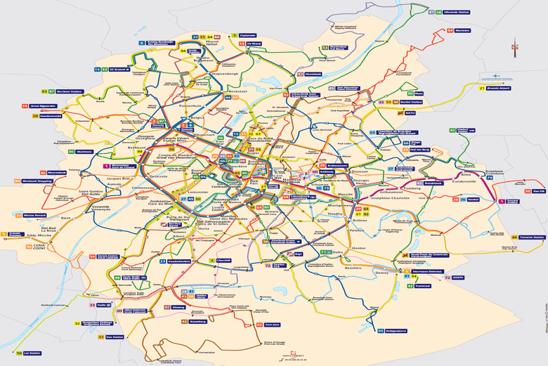 Bus Bruxelles Lignes Plan Horaires Et Tarifs   Plano Transporte Bruselas 