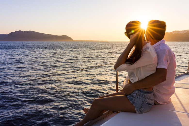 Croisière Dans Rio Au Coucher Du Soleil