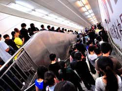 Metro de Pequim no horario de pico