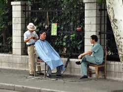 Peluquería improvisada