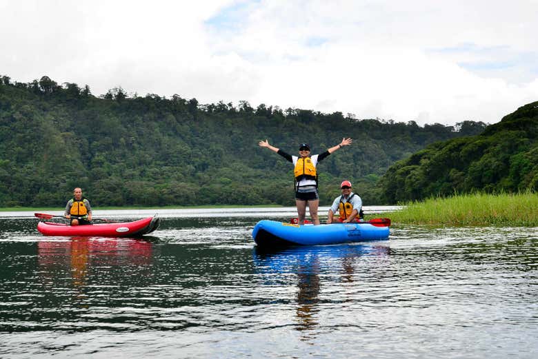 Tour en kayak por la laguna de Río Cuarto desde San José