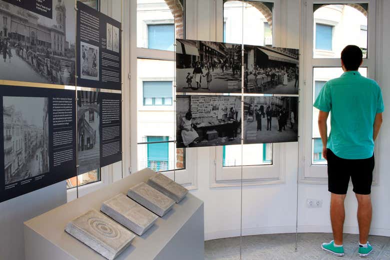 Visitando a exposição do interior