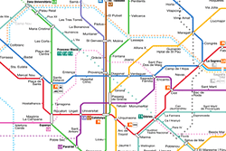 Mapa de transporte de Barcelona