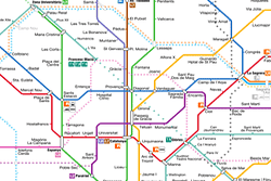 Plano de transporte de Barcelona