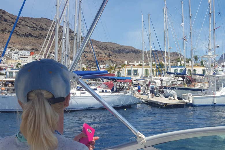 A ponto de ancorar no porto