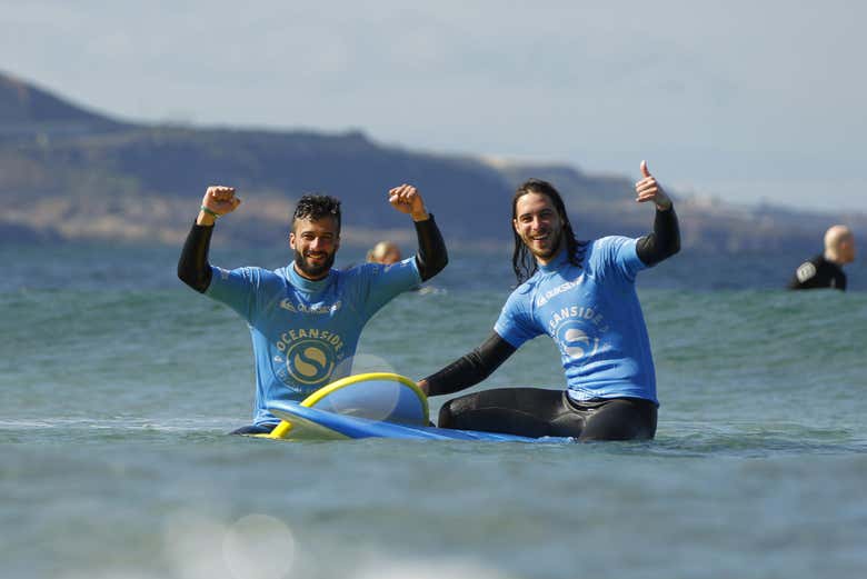 Curso de surf em Las Canteras