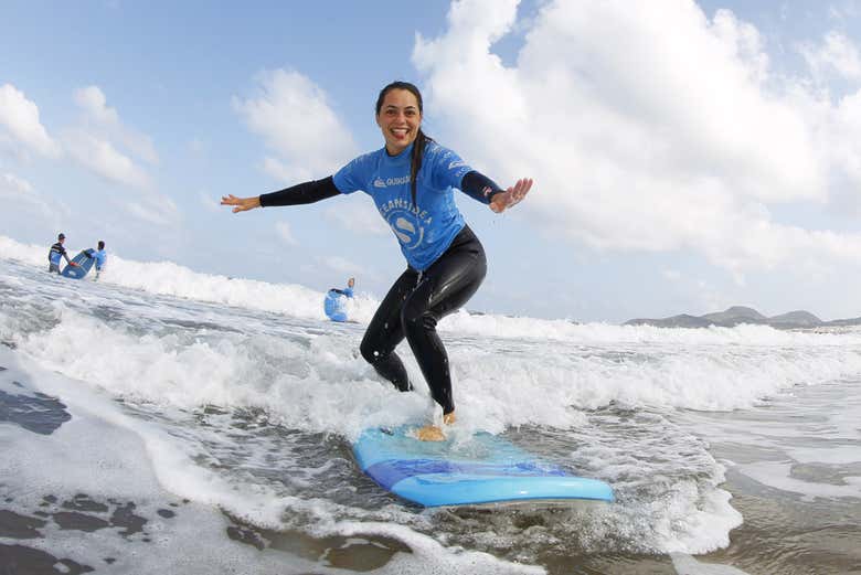 Curso de surf em Las Canteras