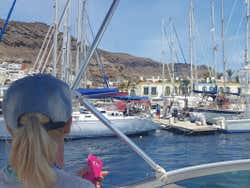 A ponto de ancorar no porto