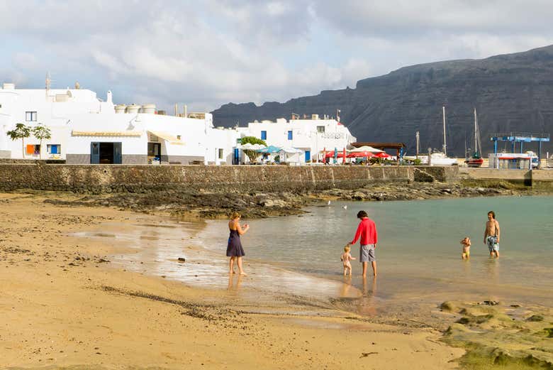 Enjoying the beach on La Graciosa