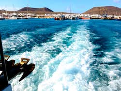 On board the ferry towards La Graciosa