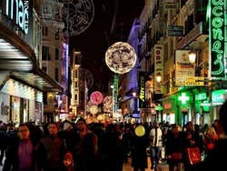 Preciados street at Christmas time