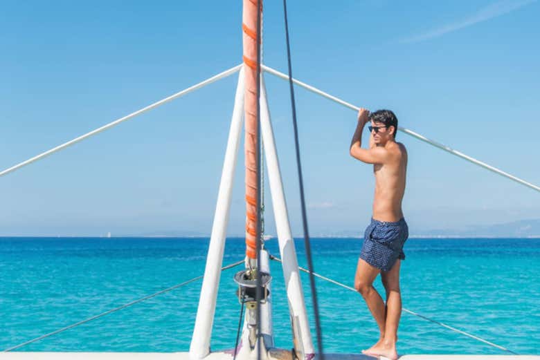 Catamarã na baía de Palma