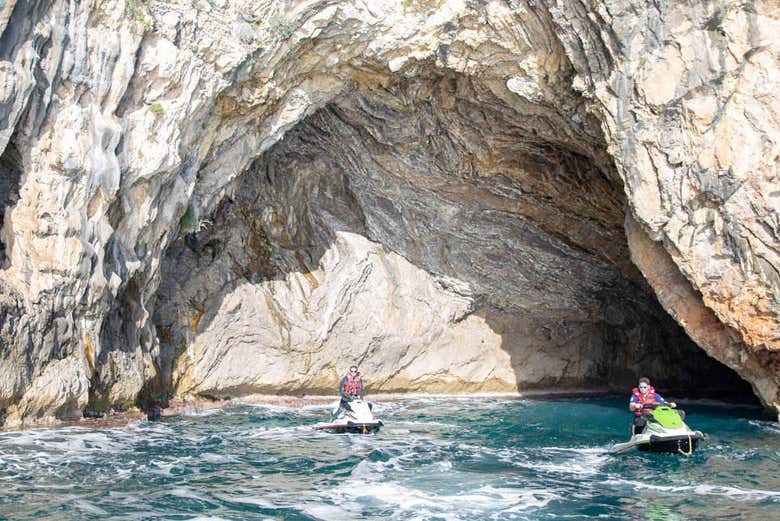 De jet ski durante o tour