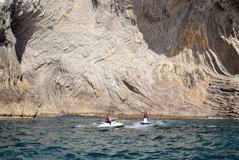 Desfrutando do jet ski no Nido del Águila
