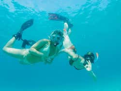 Praticando snorkel nas Ilhas Malgrats