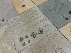 Hand and footprints outside the TCL Chinese Theatre
