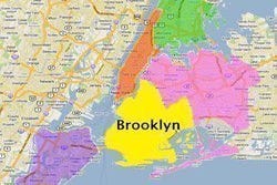 Situación de Brooklyn en Nueva York