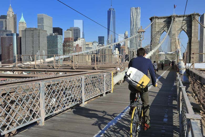 A caminho de Manhattan de bicicleta