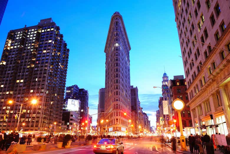 O edifício Flatiron ao entardecer