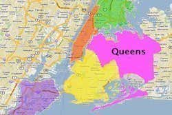 Situation géographique de Queens dans New York