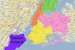 Situación de Staten Island en Nueva York