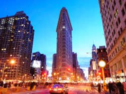 O edifício Flatiron ao entardecer