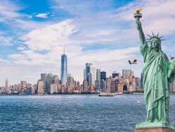 Vista de Manhattan apreciada do rio