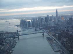 Vistas de dentro do helicóptero