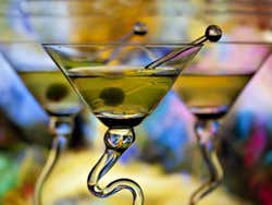 Cocktails em um dos locais de festa