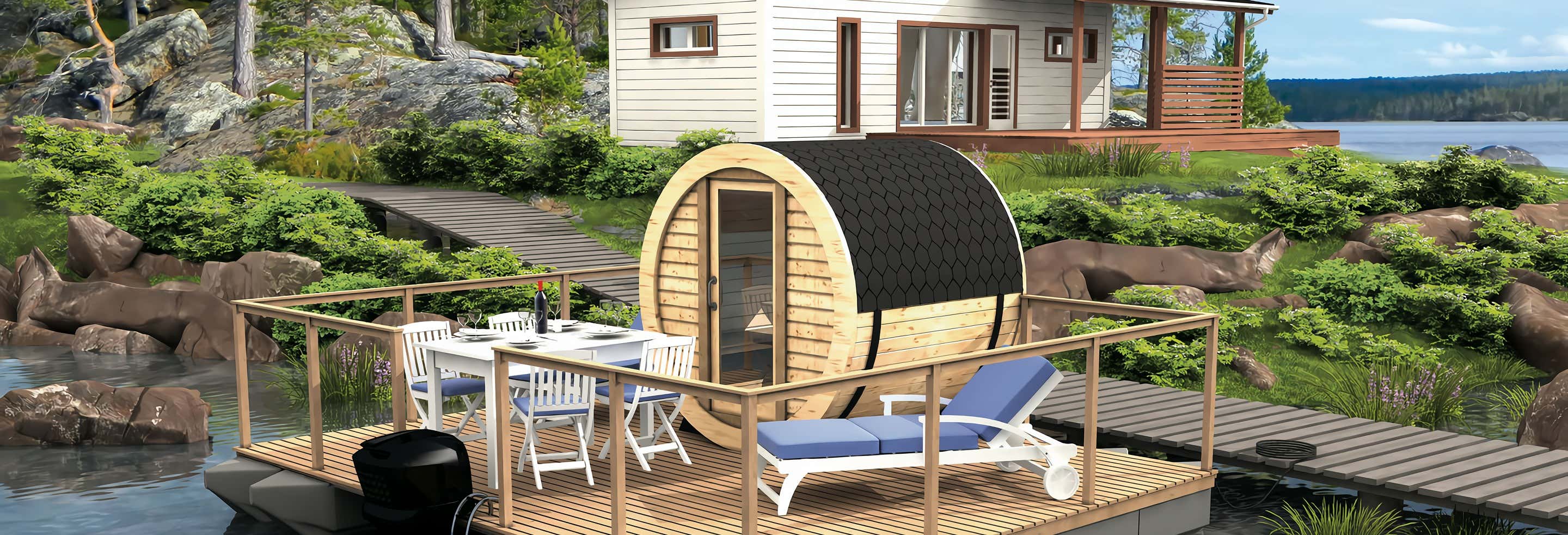 Sauna finlandesa flotante
