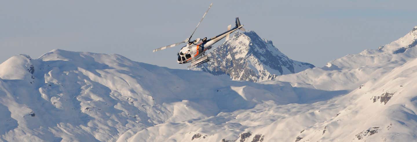 Balade en hélicoptère au-dessus du mont Blanc