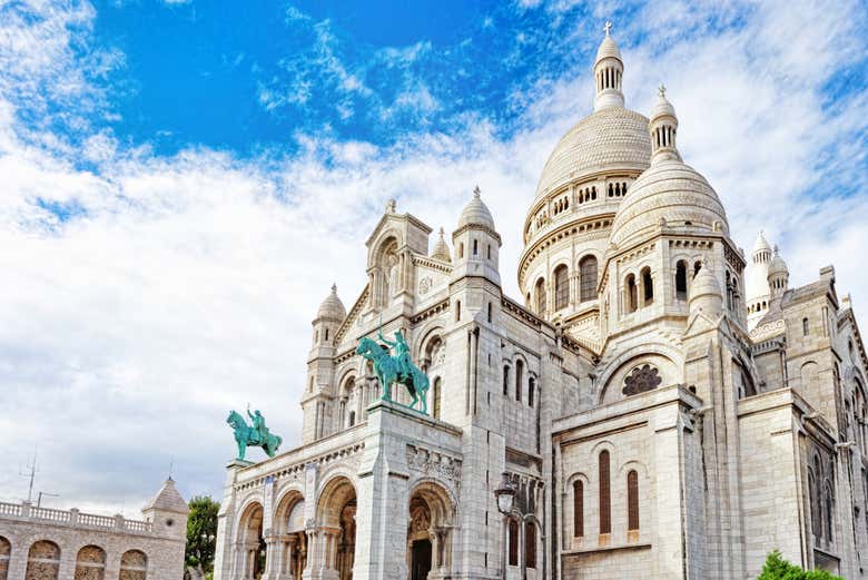O Sacré Coeur, no bairro de Montmartre