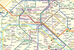 Plano del metro y tranvía