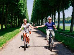Pedalando nos jardins de Versalhes