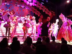 Desfrutando do show em Paris