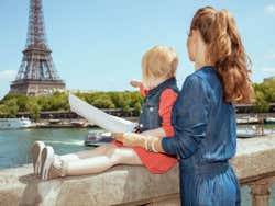 Observando a Torre Eiffel