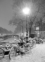 Amsterdam nevada en invierno