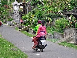 Transporte en Bali, la moto