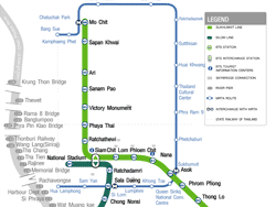 Plano del metro y Skytrain