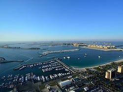 Palmera Jumeirah desde el bar panorámico del hotel Marriot