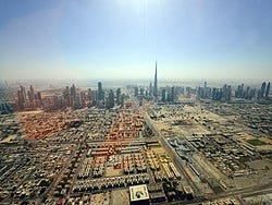 Vistas de Dubái desde el helicóptero