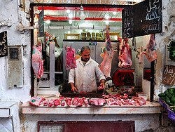 Carnicería en el interior de Fez el-Bali