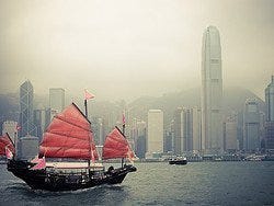 Paseo en barcos por Hong Kong