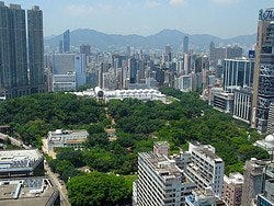 Parque de Kowloon desde las alturas